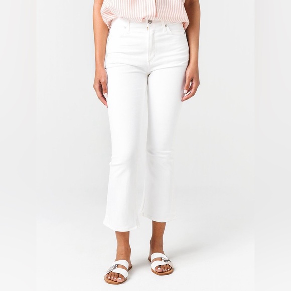Citizens Of Humanity Denim - Citizens Of Humanity White Cropped Flare Jeans
